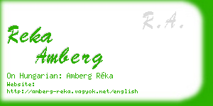 reka amberg business card